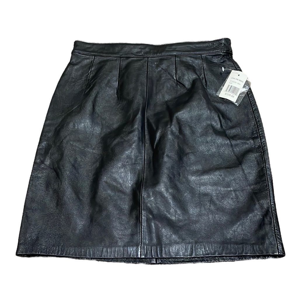 Brand New Genuine Oscar Piel Leather Skirt